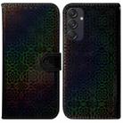 For Samsung Galaxy M55 Colorful Magnetic Buckle Leather Phone Case(Black) - 1