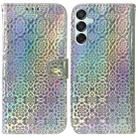 For Samsung Galaxy M15/F15 Colorful Magnetic Buckle Leather Phone Case(Silver) - 1