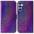 For Samsung Galaxy M15/F15 Colorful Magnetic Buckle Leather Phone Case(Purple) - 1