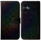 For Tecno Pova Neo 3 Colorful Magnetic Buckle Leather Phone Case(Black) - 1