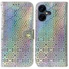 For Tecno Pova Neo 3 Colorful Magnetic Buckle Leather Phone Case(Silver) - 1