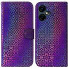 For Tecno Pova Neo 3 Colorful Magnetic Buckle Leather Phone Case(Purple) - 1