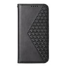 For Realme GT 6 Global Cubic Grid Calf Texture Magnetic Leather Phone Case(Black) - 2