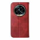 For Realme 13 Pro / 13 Pro+ Global Cubic Grid Calf Texture Magnetic Leather Phone Case(Red) - 3