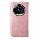 For Realme 13 Pro / 13 Pro+ Global Cubic Grid Calf Texture Magnetic Leather Phone Case(Rose Gold) - 3