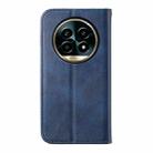 For Realme 13 Pro / 13 Pro+ Global Cubic Grid Calf Texture Magnetic Leather Phone Case(Blue) - 3