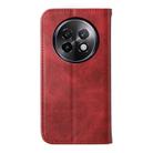 For Realme 13+ Cubic Grid Calf Texture Magnetic Leather Phone Case(Red) - 3