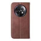 For Realme 13+ Cubic Grid Calf Texture Magnetic Leather Phone Case(Brown) - 3