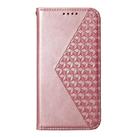 For Realme 13+ Cubic Grid Calf Texture Magnetic Leather Phone Case(Rose Gold) - 2