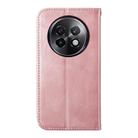 For Realme 13+ Cubic Grid Calf Texture Magnetic Leather Phone Case(Rose Gold) - 3