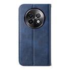 For Realme 13+ Cubic Grid Calf Texture Magnetic Leather Phone Case(Blue) - 3