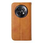 For Realme 13+ Cubic Grid Calf Texture Magnetic Leather Phone Case(Yellow) - 3
