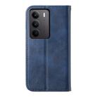 For Realme C75 / Realme 14x Cubic Grid Calf Texture Magnetic Leather Phone Case(Blue) - 3