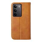 For Realme C75 / Realme 14x Cubic Grid Calf Texture Magnetic Leather Phone Case(Yellow) - 3