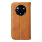 For Realme 14 Pro Cubic Grid Calf Texture Magnetic Leather Phone Case(Yellow) - 3