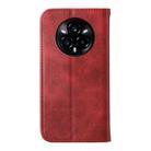 For Realme 14 Pro+ Cubic Grid Calf Texture Magnetic Leather Phone Case(Red) - 3