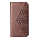 For Realme 14 Pro+ Cubic Grid Calf Texture Magnetic Leather Phone Case(Brown) - 2