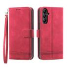 For Samsung Galaxy A25 Dierfeng Dream Line Leather Phone Case(Red) - 1