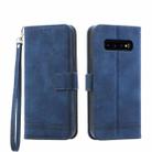 For Samsung Galaxy S10+ Dierfeng Dream Line Leather Phone Case(Blue) - 1