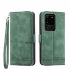 For Samsung Galaxy S20 Ultra Dierfeng Dream Line Leather Phone Case(Green) - 1