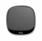 Yesido DS11 15W Desktop Qi Wireless Charger with LED Digital Display(Black) - 1