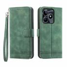 For Realme C53 Dierfeng Dream Line Leather Phone Case(Green) - 1