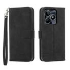 For Realme C53 Dierfeng Dream Line Leather Phone Case(Black) - 1