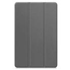 For Samsung Galaxy Tab S10 FE+ Custer Pure Color 3-Fold Holder Smart Leather Tablet Case(Grey) - 2