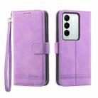 For vivo V27 Dierfeng Dream Line Leather Phone Case(Purple) - 1
