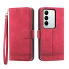 For vivo V27 Dierfeng Dream Line Leather Phone Case(Red) - 1