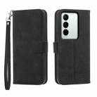 For vivo V27 Dierfeng Dream Line Leather Phone Case(Black) - 1