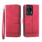 For vivo Y02a Dierfeng Dream Line Leather Phone Case(Red) - 1