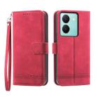 For vivo Y36 Dierfeng Dream Line Leather Phone Case(Red) - 1