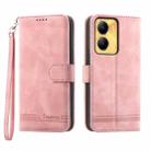 For vivo Y56 Dierfeng Dream Line Leather Phone Case(Pink) - 1
