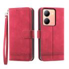 For vivo Y78 Dierfeng Dream Line Leather Phone Case(Red) - 1