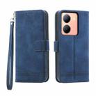 For vivo Y78 Dierfeng Dream Line Leather Phone Case(Blue) - 1