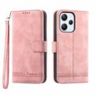 For Xiaomi Redmi 12 Dierfeng Dream Line Leather Phone Case(Pink) - 1