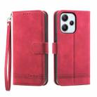 For Xiaomi Redmi 12 Dierfeng Dream Line Leather Phone Case(Red) - 1