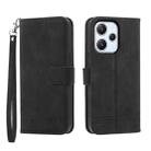 For Xiaomi Redmi 12 Dierfeng Dream Line Leather Phone Case(Black) - 1