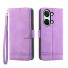 For OnePlus Ace 2V Dierfeng Dream Line Leather Phone Case(Purple) - 1