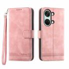 For OnePlus Ace 2V Dierfeng Dream Line Leather Phone Case(Pink) - 1