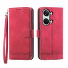 For OnePlus Ace 2V Dierfeng Dream Line Leather Phone Case(Red) - 1
