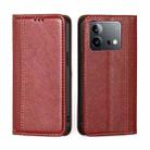 For vivo iQOO Neo 8 5G / 8 Pro 5G Grid Texture Magnetic Flip Leather Phone Case(Red) - 1