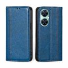 For Huawei Enjoy 60 Pro / nova 11i Grid Texture Magnetic Flip Leather Phone Case(Blue) - 1