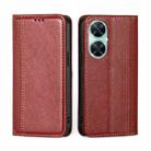 For Huawei Enjoy 60 Pro / nova 11i Grid Texture Magnetic Flip Leather Phone Case(Red) - 1