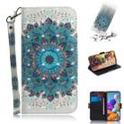 For Samsung Galaxy A21s 3D Painted Pattern Magnetic Attraction Horizontal Flip Leather Case with Holder & Card Slot & Wallet & Lanyard(Peacock Wreath) - 1