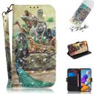 For Samsung Galaxy A21s 3D Painted Pattern Magnetic Attraction Horizontal Flip Leather Case with Holder & Card Slot & Wallet & Lanyard(Zoo) - 1