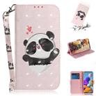 For Samsung Galaxy A21s 3D Painted Pattern Magnetic Attraction Horizontal Flip Leather Case with Holder & Card Slot & Wallet & Lanyard(Love-heart Bear) - 1