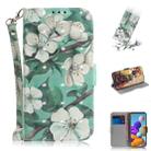 For Samsung Galaxy A21s 3D Painted Pattern Magnetic Attraction Horizontal Flip Leather Case with Holder & Card Slot & Wallet & Lanyard(Watercolor Flowers) - 1