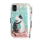 For Samsung Galaxy A51 5G 3D Painted Pattern Magnetic Attraction Horizontal Flip Leather Case with Holder & Card Slot & Wallet & Lanyard(Black White Cat) - 3